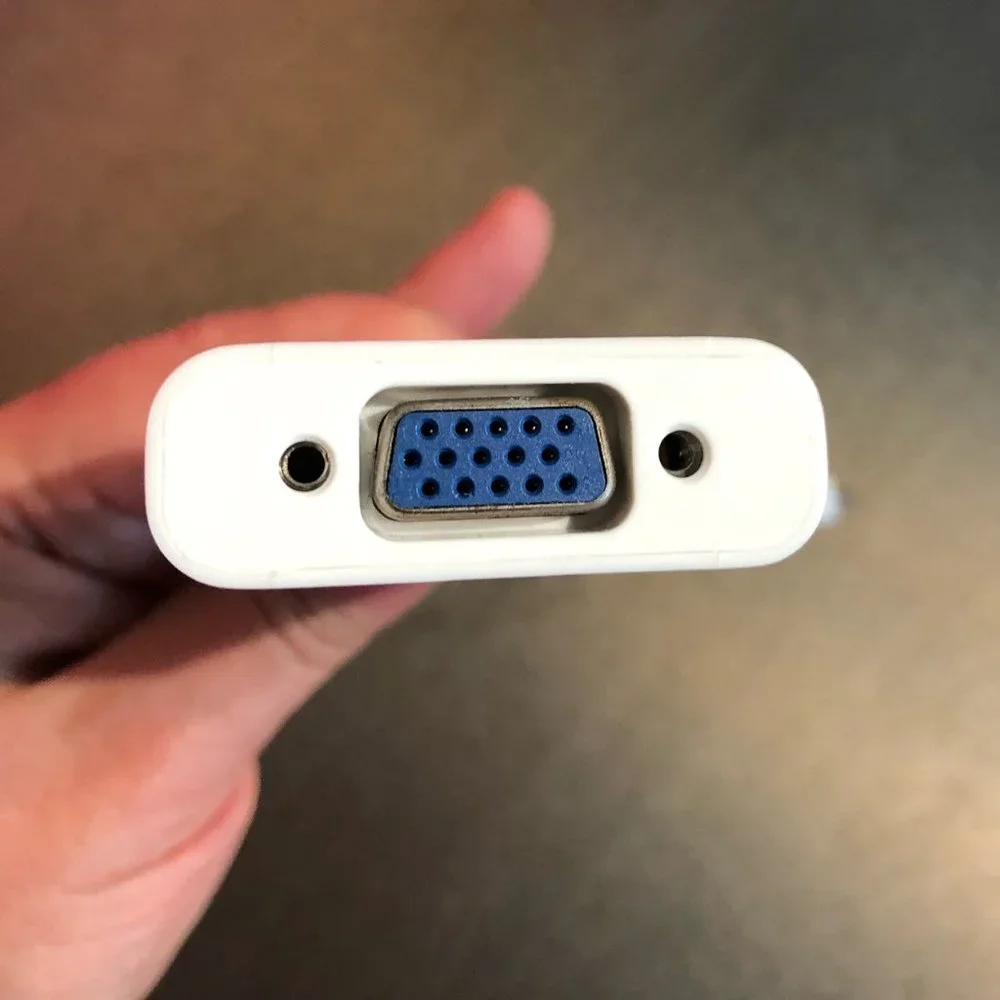 Mini-DisplayPort 1.1 Male to VGA Female White Adapter